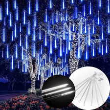 Meteor Shower Lights Outdoor, 12 Inch 8 Tubes Christmas Lights Waterproof LED
