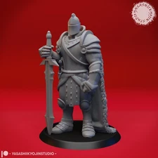 Armoured Knight - 32/54mm Miniature for Tabletop RPGs (DnD, D&D, Frostgrave)