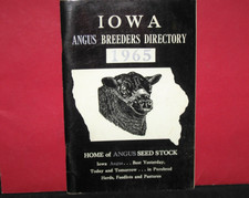 1965 Iowa Angus Breeders Directory Booklet Farm Advertising Cow Bulls