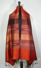 EXQUISITE COPPER_SILK SHAWL_HAND WOVEN_HIGHEST QUALITY SILK WORKMANSHIP_262252