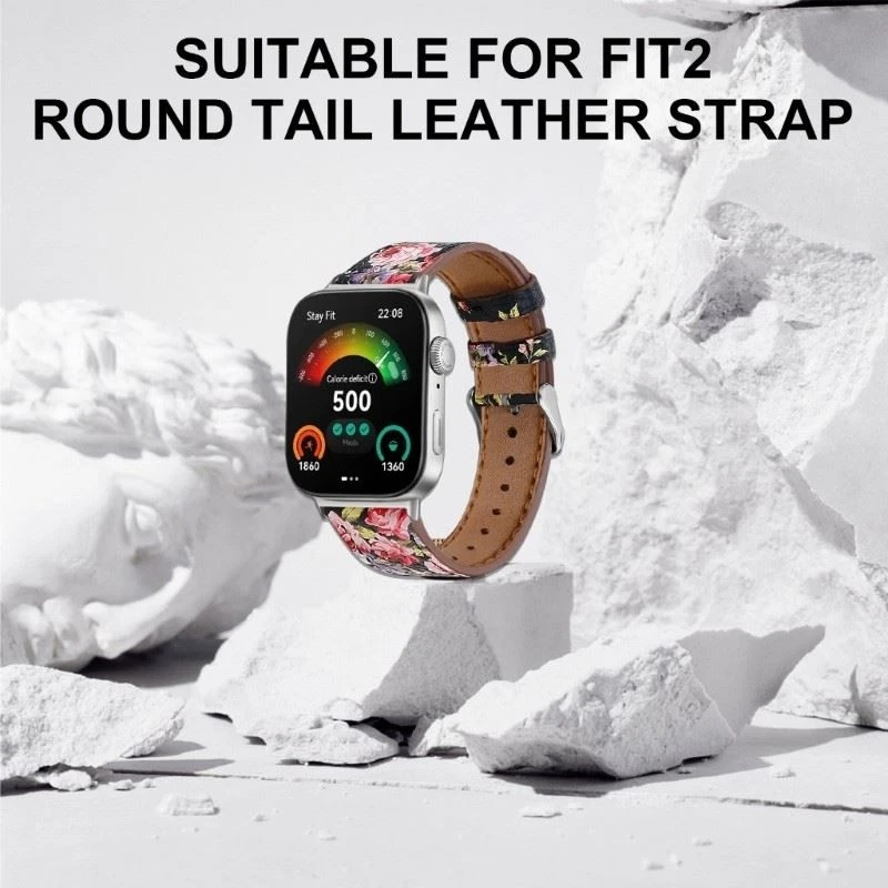 Sophisticated Leather Wrist Strap Fashionable Leather Watchband for watch fit2