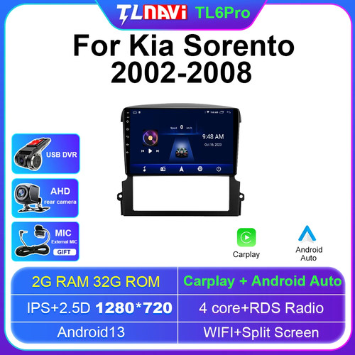 2K QLED Android Auto For KIA Sorento 2002 2003 2004 - 2008 Multimedia Stereo Car - Picture 8 of 48