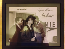 framed rookie jim brown bill russell Muhammad ali signed auto photo coa psa jsa