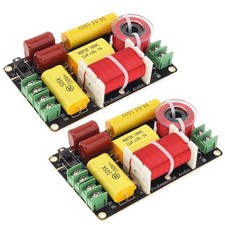 2pcs 2 Way Crossover for Speaker, 250W 4-12 Ohm 2 Way High-Low Frequency Divi...