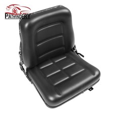 Black Universal Forklift Seat Fold Down Tractor Seat With Slide