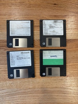 Microsoft MS-DOS 6.22 Plus Enhanced Tools 3.5  Floppy Disks 1-3