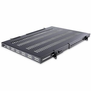 StarTech.com 1U 4-Post Adjustable 19.5-38in Vented Heavy Duty Rack Shelf 330lbs