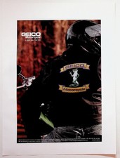 GEICO Motorcycle Gekko Vintage 2005 Magazine Print Ad Advertising