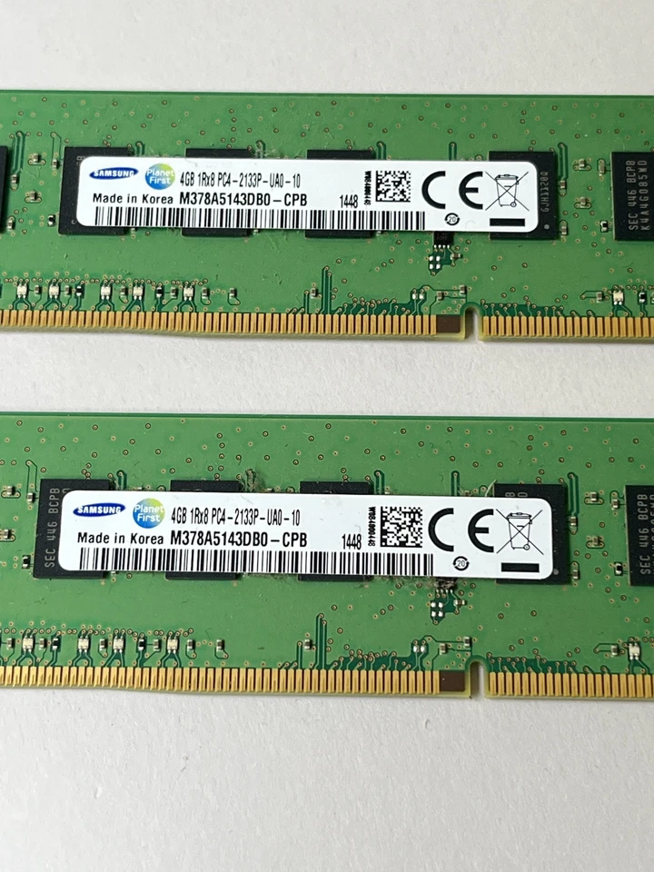 2 x Samsung 4GB 1Rx8 PC4 - 2133P - UA0- 10 ( M378A5143DB0 - CPB) Memory Module - Image 2 of 4