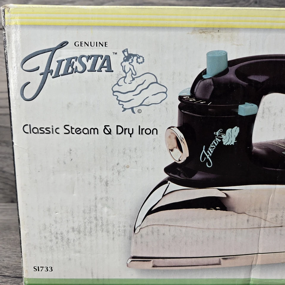 Original Fiesta Clásico Vapor Y Hierro Seco Raro Nuevo De Colección Azul S1733 Foto 3 de 4