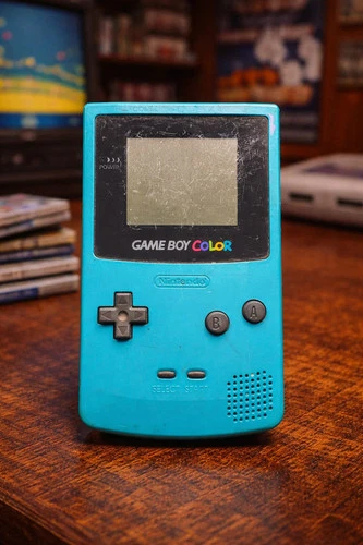Game Boy Color Teal Handheld Console (Untested) Missing Cover