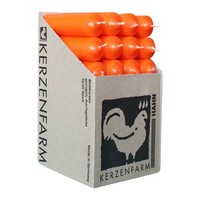 Stabkerzen Aus Paraffin, 100/28 Mm, Orange, Kerzenfarm Hahn, Brenndauer Ca. 5H,