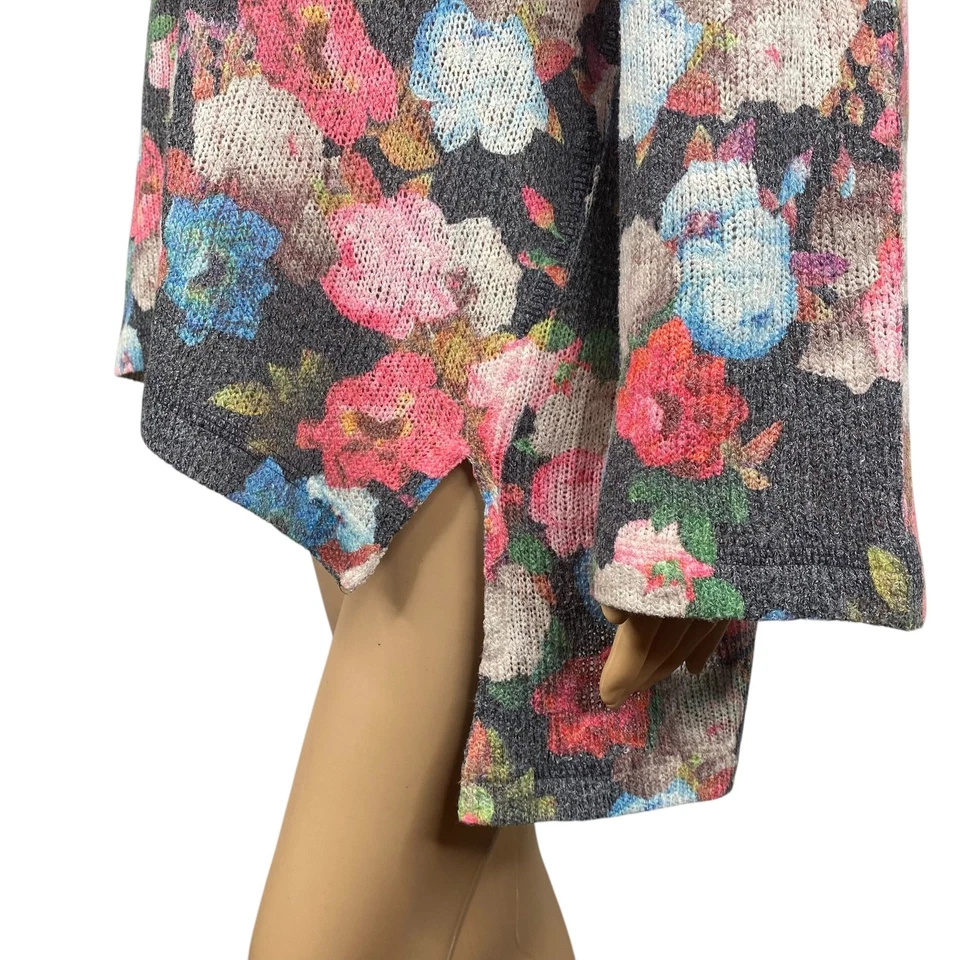 Suéter Tejido Top Nally & Millie Floral Alto-Bajo Ligero Talla 2X Foto 4 de 4