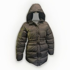 Eddie Bauer Girls Black Down Parka Coat Jacket Size 10/12