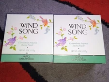 NIB Set of 2 Wind Song Extraordinary Perfumed Dusting Powder Prince Matchabelli