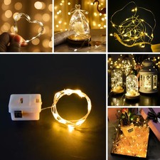 Fairy String Lights Micro Rice Wire Xmas Party Light 20-100LED Battery Operated