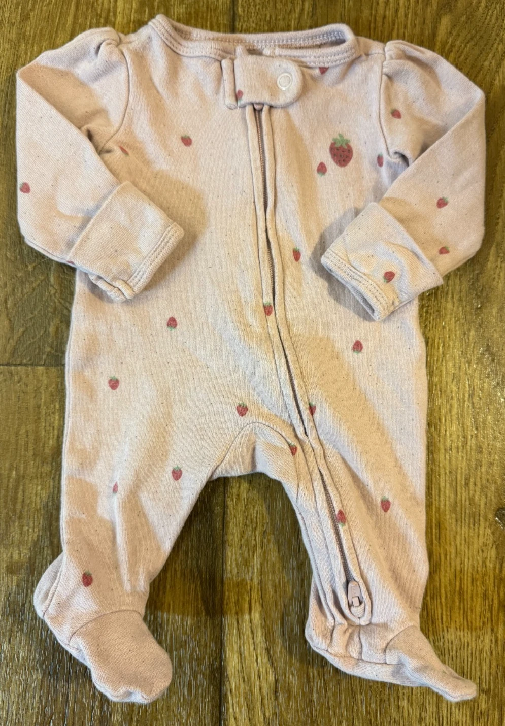 Baby Girl Preemie Sleeper 2 Way Zipper Outfit Reborn Clothes Strawberry Carter's
