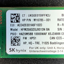 SK hynix 256GB M.2 Internal SSD HFM256GD3JX013N BA M16785-001