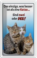 Blechschild 18X12 Cm Einzige Was Besser Ist Als Katze Tier Haustier Deko Geschen
