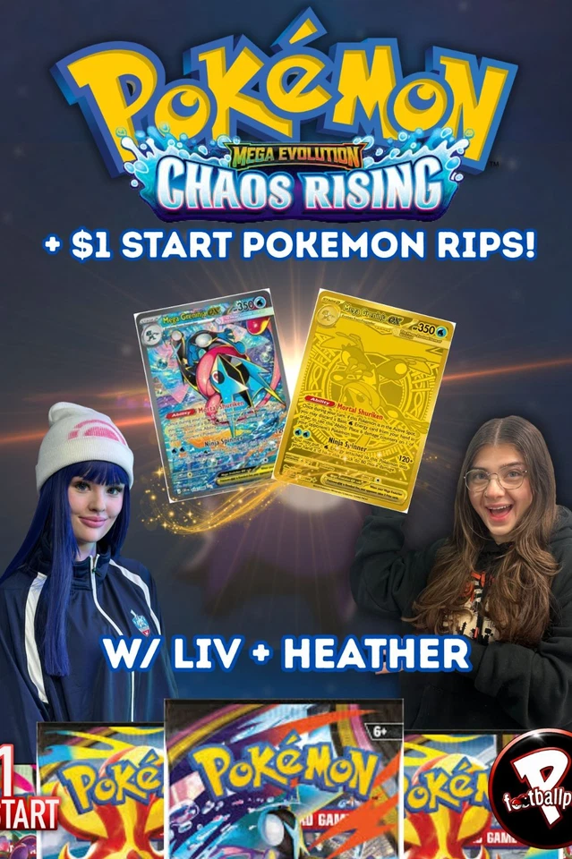 💥CHAOS RISING DROPS + $1 START POKEMON!💥W/LIV + HEATHER