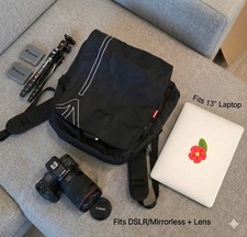 Manfrotto Camera Backpack Black Nylon Fits 13" Laptop Padded Compartments