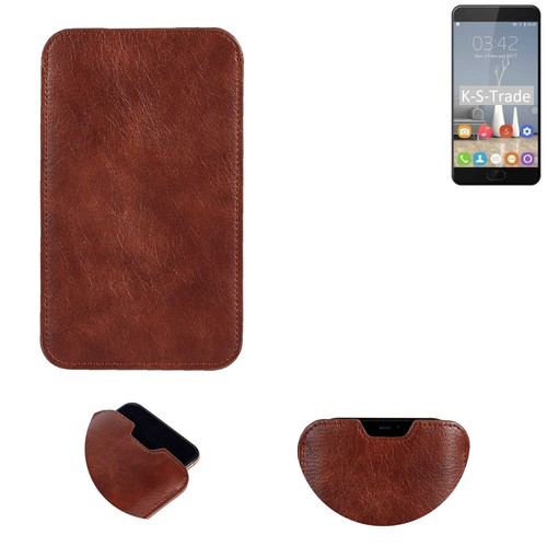 phone case for Oukitel K6000 Plus sleeve cover pouch brown - Picture 1 of 5