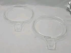 Vintage 600-B Clear Pyrex Set of 2 Grab It Dish Snack Plates