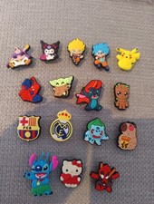 16 Pieces Shoe Charms for Clog,Jibbitz Anstecker,Crocs Pins,Stitch,Hello Kitty