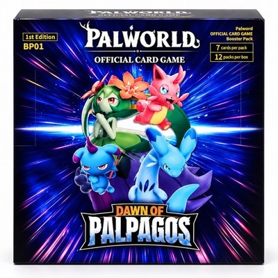 Palworld TCG Dawn of Palpagos BP01 1st Edition Booster Display Missprint PALWORD