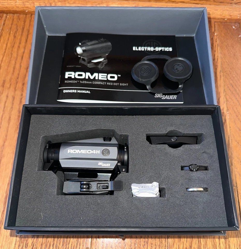 Mira de ponto vermelho SIG SAUER ROMEO4H 1x20mm com retículo balístico quadplex-SOR43012 - Imagem 2 de 4