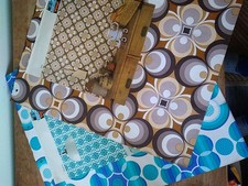 Pair Of 1970s Vintage Wallpaper Samples