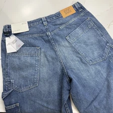 BDG Urban Outfitters Bella Baggy Carpenter Denim Jeans Womens 34x31 Blue NWT