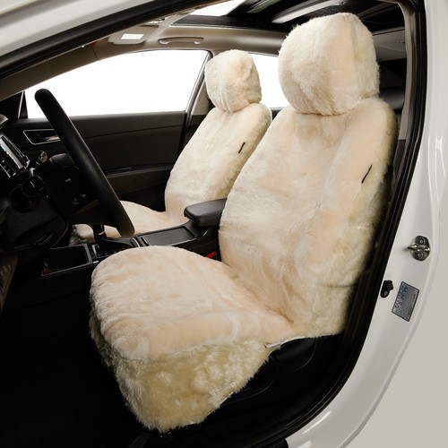 TARRAMARRA® Car Seats Covers Genuine Sheepskin Covers 24MM Airbag Safe Twin Pack - Picture 2 of 11