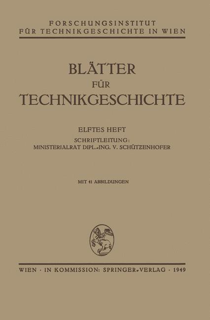 Blätter Für Technikgeschichte | Buch | 9783211800843
