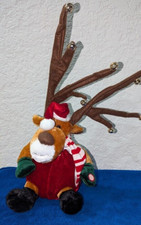Dan Dee Singing Plush Collector's Choice Reindeer Christmas Holiday Decor Works