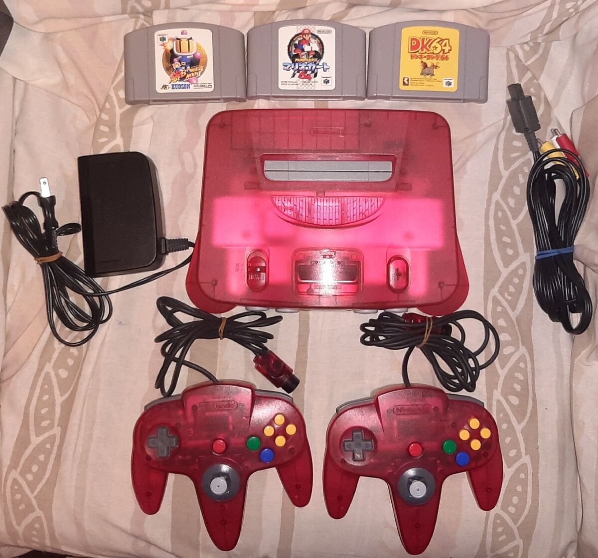 Nintendo 64 Transparent RED Complete Console Can PLAY US | eBay Nintendo 64 Transparent RED Complete Console Can PLAY US | eBay