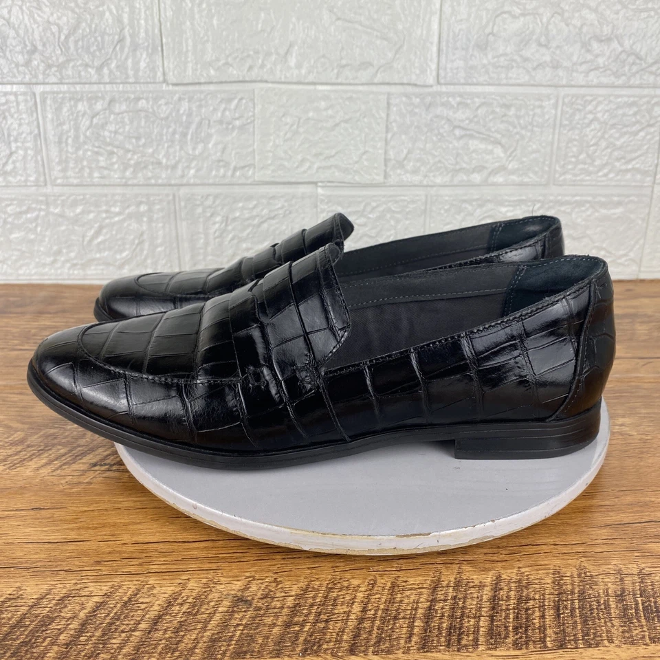 Zapatos mocasines Rockport Trutech para mujer de cuero en relieve negros talla 9,5 M Foto 4 de 4