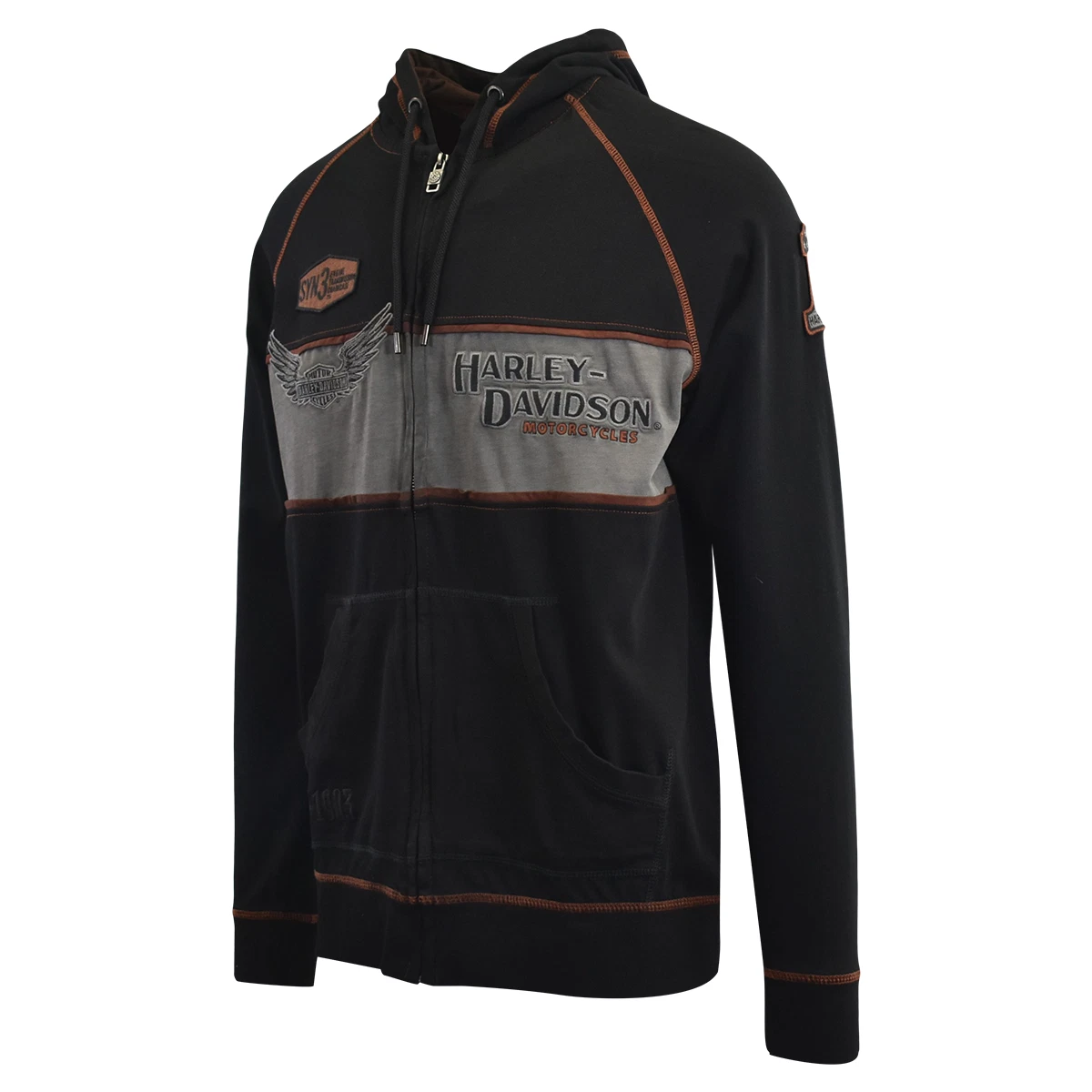Harley davidson shop iron block hoodie