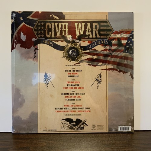 Civil War Gods And Generals Limited Ed Of 100 Golden 2 LP SEALED! Metal Sabaton - Picture 4 of 5