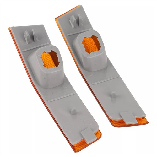 For 07-10 Lincoln MKX Amber Front Bumper Side Marker Light Shell Kit 7A1Z15A201A - Picture 3 of 6