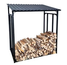 vanvilla Kaminholzregal aussen Metall 135x70x165 cm 1,3 m&sup3; Brennholzregal au&szlig;en