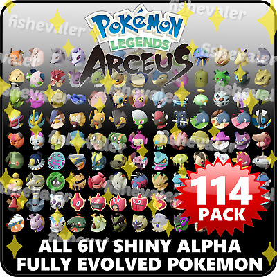 Shiny 6IV Hisuian Pokemon 25 PCs Bundle for Legends Arceus