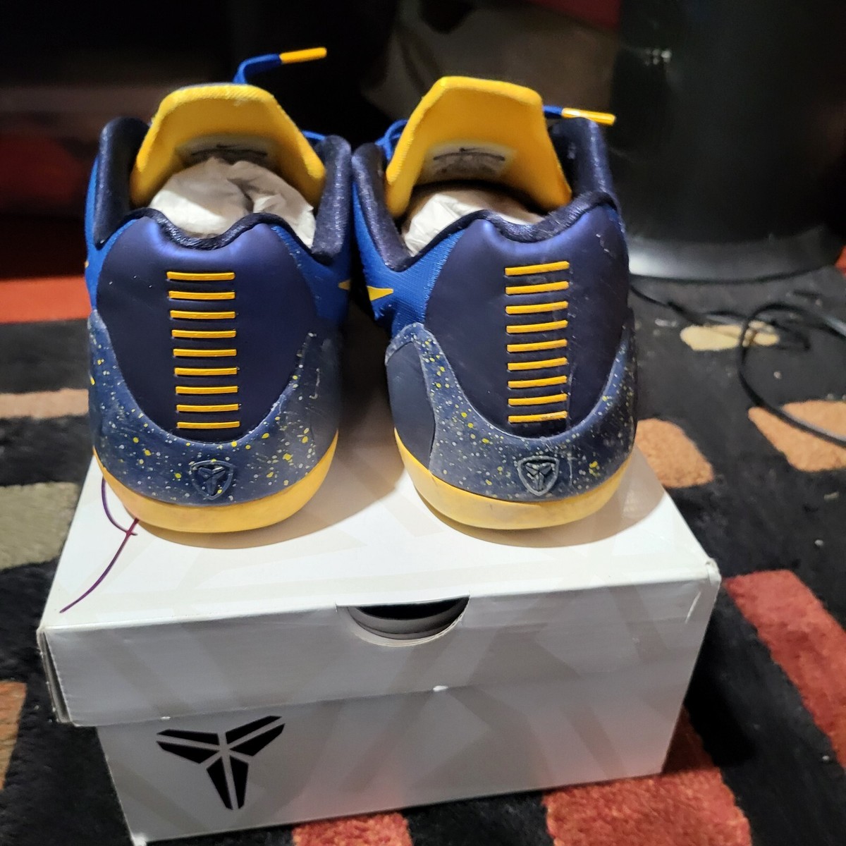 Nike Kobe 9 EM Gym Blue University Gold Mens Size 9 Style