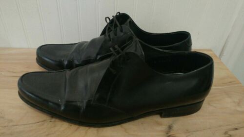 Scarpe da uomo Prada Plain Toe Bluchers nere derby taglia 8 2e 0171 moda avanti - Foto 3 di 9