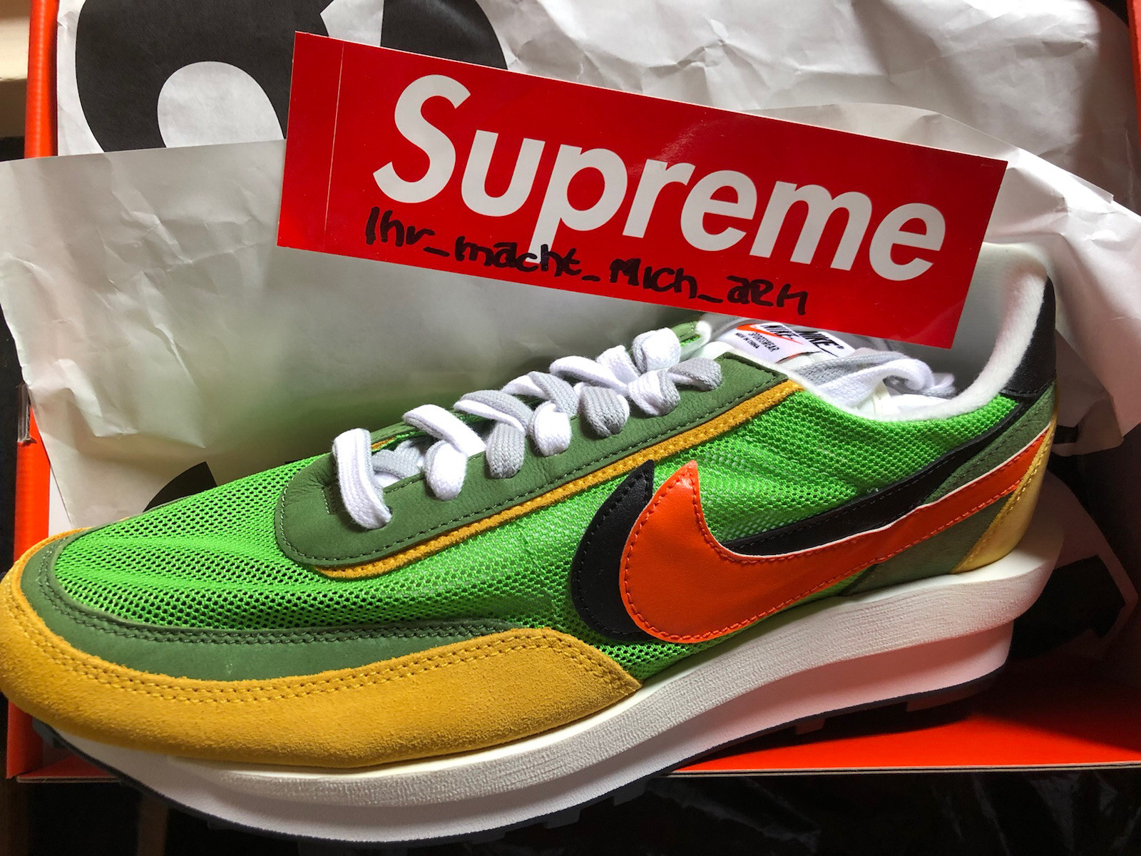 SACAI X NIKE Nike X Sacai LD 2016 Waffle Green Multi OG fondo di magazzino EU 46 US 12