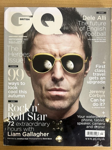 VINTAGE British GQ Magazine Liam Gallagher Sept 2017 Oasis Basquiat Dele Alli
