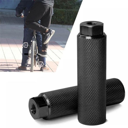 Bike Pegs Aluminum Alloy Anti-Skid Lead Foot Bicycle Pegs Fit 3/8 inch Axles new - Picture 1 of 16