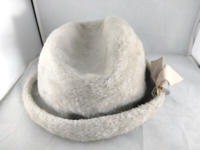 Vintage Beige Duchess Italy Fur Felt Hat Ladies Womens 