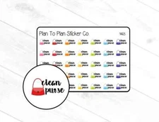 1465~~Clean Out Purse Planner Stickers.