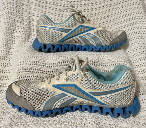 Reebok ZigTech Nano VGUC Women's Size 10 White/Blue/Grey - Picture 2 of 10